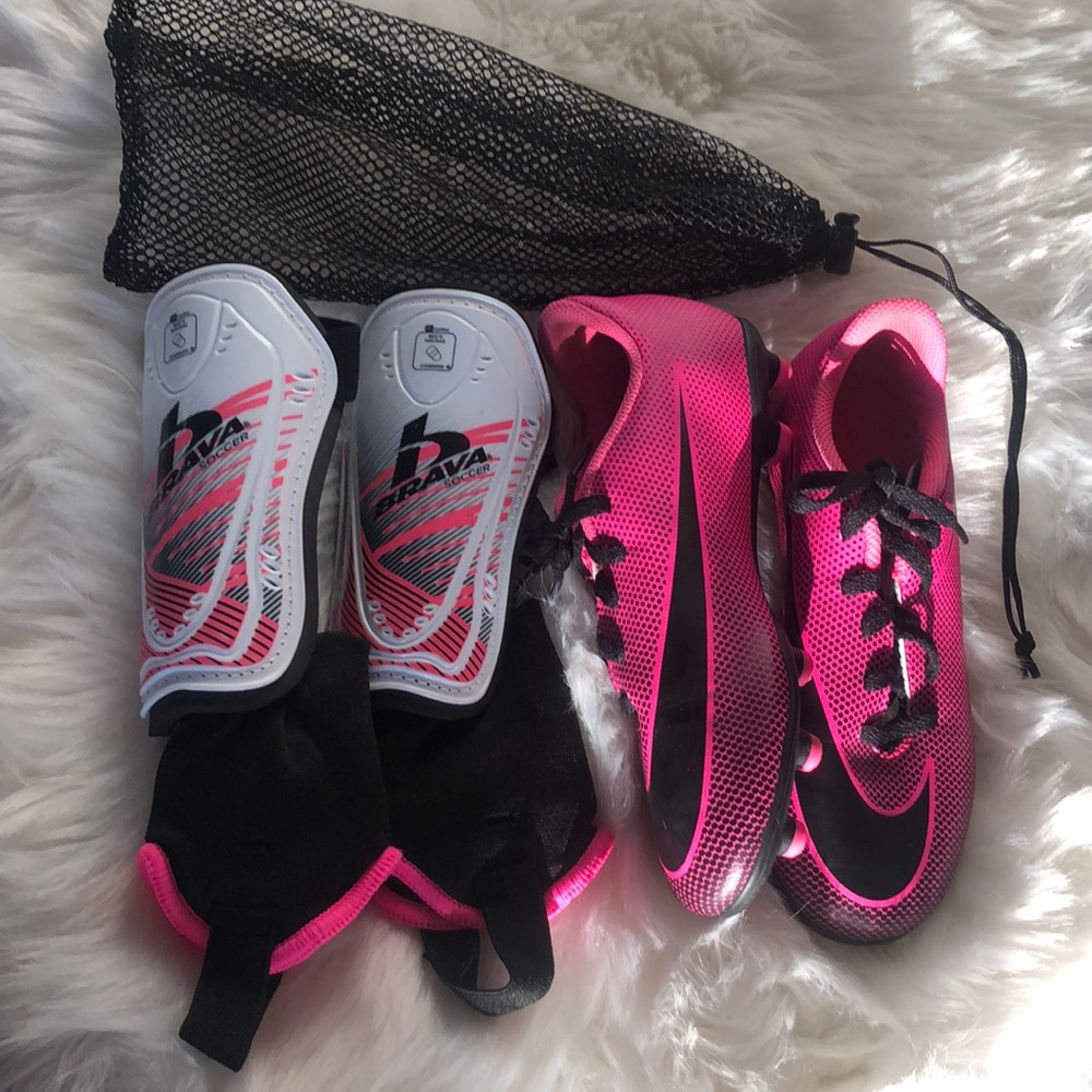 NIKE cleats with Brava shinguards